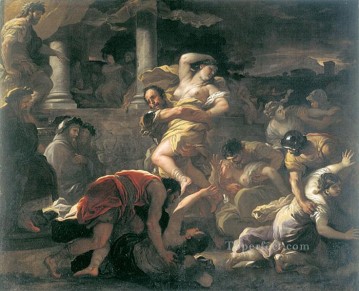 Luca Giordano Painting - Il ratto delle Sabine Baroque Luca Giordano